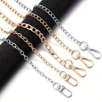 40cm/60cm/80cm/100cm/120cm金屬替換袋鏈，適用於女士手提包鏈，手提包鏈帶DIY裝飾配件，1入組