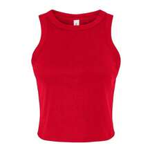 BELLA + CANVAS Women's Micro Rib Racer Tank (Solid Red Blend) - Gỗ đỏ - Xem 2