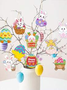 10 Piezas Decoraciones De Pascua - Multicolor - Ver 1