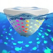 1pc Waterproof LED Bath Light With Floating Fish Projection, Multicolor Fountain Underwater Light For Swimming Pools, Ponds, Bathtubs, Party Decor - Projector Lamp - View 9