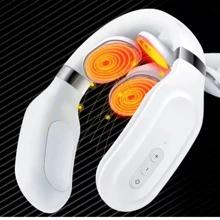 Intelligent JT-008 Heated Voice Version Neck Massager, Multi-Functional Spine Shoulder Neck Hot Compress Massager For Cervical Vertebra Protection - Silver - View 5