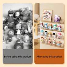 1pc Blind Box Collectible Display Stand Made Of PET Material As Bedroom Wall Decoration For Glasses Storage - Clear - View 5