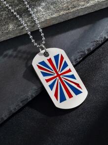 1 Pec Of National Flag Tag Mặt dây chuyền vòng cổ dành cho nam và nữ Trẻ em cặp đôi tình nhân, Phong cách hàng ngày và đường phố Lễ kỷ niệm ngày quốc khánh, Quà tặng sinh nhật lễ hội cho trẻ em Anh em bạn cùng lớp Bạn trai bạn gái, Trang sức phong cách người nổi tiếng truyền thống độc đáo cổ điển - Quốc kỳ - Xem 18