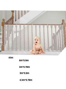 1件装楼梯安全网，阳台防护网，婴幼儿防坠落网，适用于日常安全防护