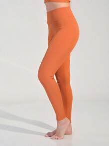 Women Sports Leggings - 橘色 - 查看 3