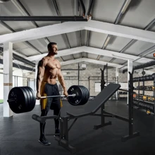 Weight Bench, Bench Press Set With Squat Rack And Bench For Home Gym Full-Body Workout