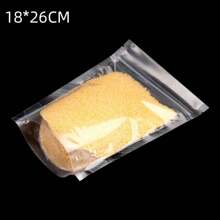 50 个透明立式拉链密封袋，可重复使用的密封食品袋，用于食品储存，透明密封食品袋零食包装袋，饼干，零食，香料，宠物食品和饮料