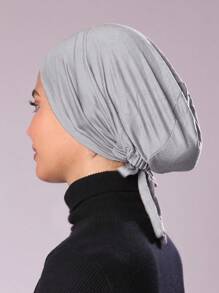 1pc Ladies' Tie-Back Undercap Muslim Inner Cap Hat Hijab - Multicolor - View 15