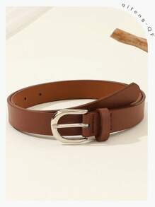 1 件女士纯金属扣时尚腰带夏季、秋季、万圣节 - 黑色 - 查看 9