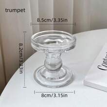 Luxury French Vintage Roman Column Crystal Glass Candle Holder, Romantic Candlelight Dinner Decoration, Valentine's Day Tabletop Ornament