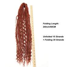 Extensiones de dreadlocks sintéticas de doble extremo de 24 pulgadas, juego mixto de 3 en 1 con extremos rizados, dreadlocks hechas a mano en estilo hippie, bohemio y ondulado, 15 mechas