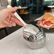 1PC/2pcs Large Stainless Steel Buffet Spoon, Large Serving Spoon, Party/Banquet/Buffet Spoon, Dishwasher Safe, Kitchen Silver Spoon, Practical Kitchen Gadgets For Family Use,School Supplies