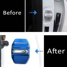 4 peças Capa protetora de emblemas de cobertura de fechadura de porta de aço inoxidável para Dodge Ram 1500 2500 3500 acessórios de carro