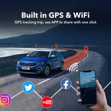 REDTIGER F7N 4K Dual Dash Cam With Free 64GB Card, Built-In WiFi GPS Front 4K/2.5K And Rear 1080P Dual Dash Camera For Cars,3.18 Inch Screen,170° Wide Angle, Parking Monitor, Support 256GB Max - 黑色 - 查看 3
