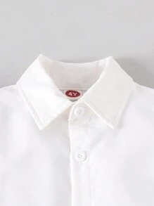 3pcs Girls Elegant School Style Long Sleeve Shirt + Vest + Skirt Set, Autumn/Winter - Red and White - View 5