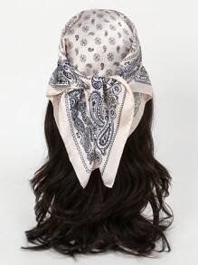 1pc Paisley Printed Bandana Headband Handbag Decoration Silk Square Scarf Suitable For Daily Use Bandana,Hair Band,Head Band Ideal For Dressing Up Your Look