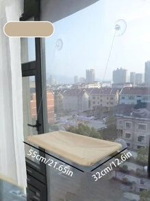 1 szt. Hamak dla kota z przyssawką okno opalanie wiszące łóżko balkon legowisko dla kota na lato (odpowiednie dla zwierząt o wadze do 20 kg) - Wielokolorowe - Zobacz 2