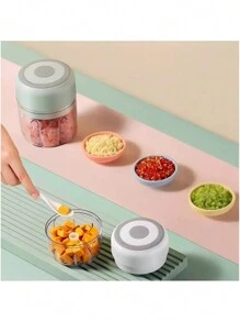 100/250毫升電動迷你大蒜切碎機，便攜式USB肉磨機，大蒜泥機，碎生薑，蔬菜研磨機，廚房用品 - 綠色 - 查看 2