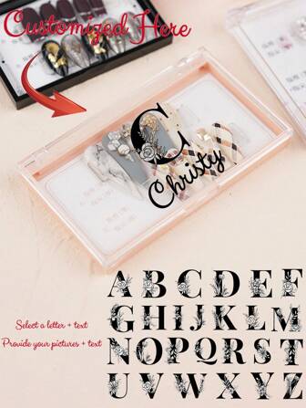 1 pieza Caja de almacenamiento de arte de uñas personalizada y personalizable, organizador de joyas, caja de almacenamiento de pestañas, regalo de cumpleaños personalizado, regalo personalizado personalizado, regalo personalizado para festivales y días festivos