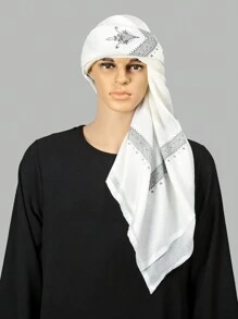 1入組男士印花阿拉伯頭巾，沙漠圍巾，多功能時尚包裝，適合Keffiyeh、Ghutrah、Mashadah、Yashmagh和Sahara，日常使用的完美選擇 - 四邊印花方巾 - 查看 5