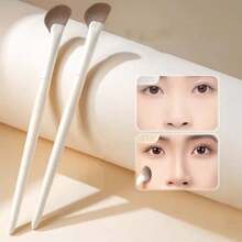 Brocha de contorno semicircular para la nariz con cabeza inclinada, herramienta de maquillaje en forma de hoz pequeña para sombra de nariz, rubor de mejillas e iluminador,pinceles de maquillaje brochas para maquillaje cepillo maquillaje pincel maquillaje pinceles para maquillaje - Blanco - Ver 1