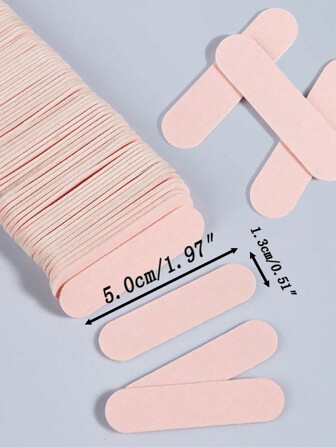 10/20/50/100/200 片装一次性粉色 DIY 迷你指甲锉 - 双面砂纸锉，适用于美甲和足疗