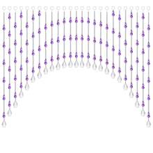 Arch Crystal Glass Beaded Door Curtain 25/40 Strings Room Divider Decoration For Living Room Bedroom - 紫色 - 查看 3