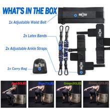 INNSTAR Vertical Jump Trainer Leg Strength Resistance Bands Set For Basketball Triple Jump Football Volleyball Training - Camo Blue-70LBS - View 7