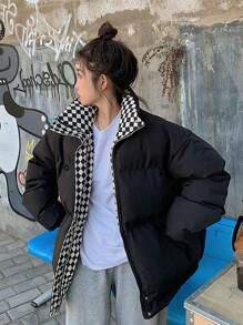 Ropa de algodón de las mujeres mujeres de invierno engrosamiento nuevo pan ropa chaqueta de algodón oversize chaqueta de abrigo de algodón - Negro - Ver 1