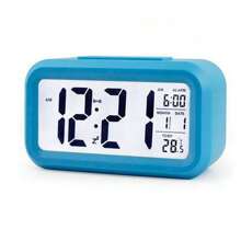 Reloj digital electrónico inteligente con batería, alimentación de noche, reloj despertador de estudiante, volumen extra grande para escritorio - versión inglesa - Ver 10
