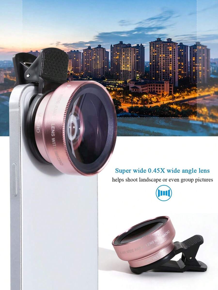 Universal 2In1 ClipOn Phone Camera Lens With Super WideAngle