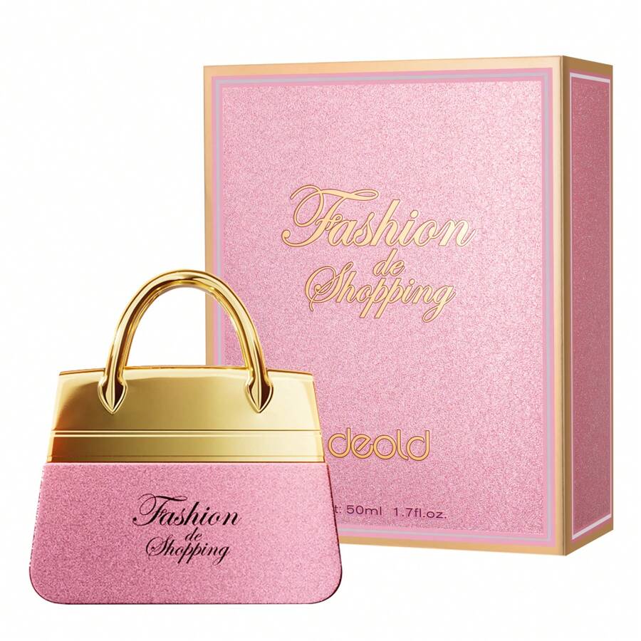 50ML粉色包裝淡香水噴霧，天然香氣，配有禮盒包裝，持久迷人的個人香水，適用於女士和男士