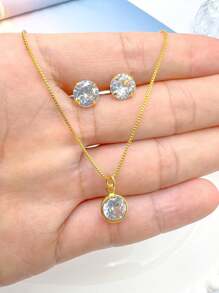 Women Necklace Sets - Gold - View 5