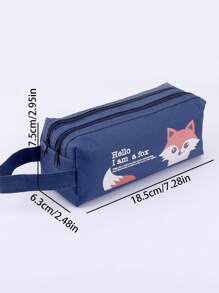 宇航员卡通图案铅笔盒，减压笔袋可爱学校用品美观收纳盒，学校用品，铅笔袋，书包 - 彩色 - 查看 9