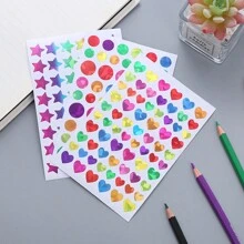1/10 Sheets Colorful Diary Graffiti Stickers Student Notebook Decoration Heart Star Dot Sticker Scrapbook Albums Self-Adhesive Graffiti Stickers - Multicolor - View 9