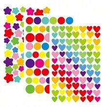 1/10 Sheets Colorful Diary Graffiti Stickers Student Notebook Decoration Heart Star Dot Sticker Scrapbook Albums Self-Adhesive Graffiti Stickers - Multicolor - View 5