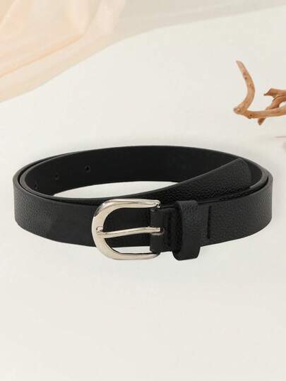 1pc/3pcs/4pcs Women's Elegant Luxury Handmade Minimalist Square Buckle PU Leather Belt, Versatile For Dresses, T-Shirts, Suits, Casual Wear, Suitable For Daily Office, Commute, Holiday Gifts