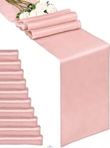 2件/5件/10件缎面婚礼装饰桌旗适用于酒店活动家居生日餐厅宴会丝带桌旗派对桌旗 - 彩色 - 查看 5