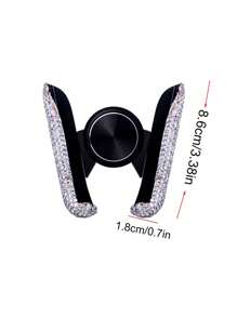 Soporte Para Teléfono De Coche Para Mujer, Cristal De Diamante, Montaje En Salida De Aire De Coche, Clip, Soporte Para Teléfono Móvil, Accesorios Interiores