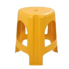 Pack De 5 Bancos De Plástico Para Negocio Uso Rudo 3 Patas!! - Rojo - Ver 4