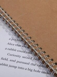 1 件软封面螺旋线圈笔记本、横向速写本、备忘录记事本日记本计划用文具办公学校用品、学校用品、返校 - 卡其色 - 查看 5