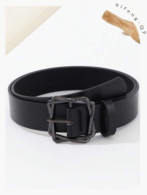 1pc Versatile Women's Black Casual Belt, Suitable For T-Shirt, Dress, Coat, Windbreaker Summer, School Fall, Autumn, Halloween