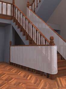 1件装楼梯安全网，阳台防护网，婴幼儿防坠落网，适用于日常安全防护