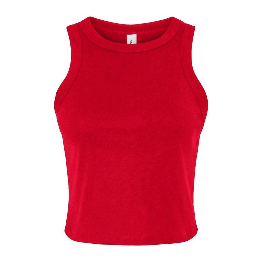 BELLA + CANVAS Women's Micro Rib Racer Tank (Solid Red Blend) - Gỗ đỏ - Xem 1