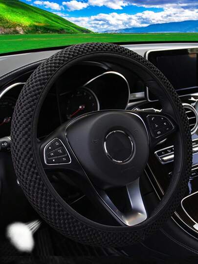 MEIKAXIU 1 Stück 3D atmungsaktive Maschen neue Stil Granulat Massage Auto Lenkradbezug ohne Innenring, geeignet für 14,5-15 Zoll Autozubehör