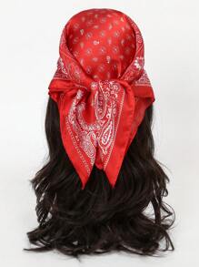 1pc Paisley Printed Bandana Headband Handbag Decoration Silk Square Scarf Suitable For Daily Use Bandana,Hair Band,Head Band Ideal For Dressing Up Your Look