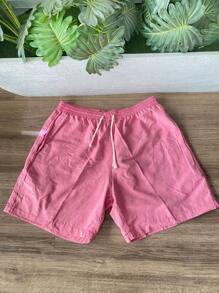 Men Shorts - 玫紅色 - 查看 2