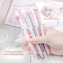 4入組時尚簡約可愛兒童用凝膠筆，實色芭蕾系列文具凝膠筆寫字筆學生用品 - 彩色 - 查看 10