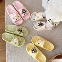 Sandalias Plana Unisex Diseño De Galleta Animada, Sandalia EVA De Moda De Primavera Y Verano Antideslizante, Para Hogar Y Vacaciones - Amarillo - Ver 5