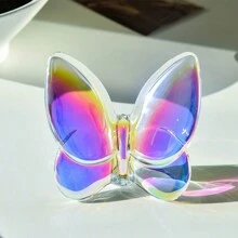 رمضان زينة رمضان قطعة واحدة تمثال فراشة زجاجية ، تمثال فراشة طائرة ، زخرفة فراشة زجاجية ، تحفة حيوان كريستالية لديكور المنزل، هدية مميزة